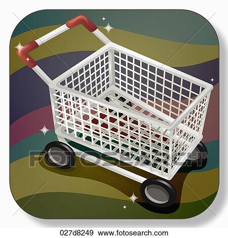 Stock Illustration - application icon for shopping. Fotosearch