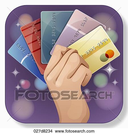 application of icon for credit cards View Large Illustration Stock Illustration - application of icon for credit cards. Fotosearch