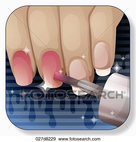 Stock Illustration - application of icon for nail care. Fotosearch