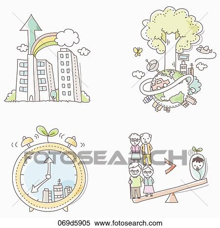Stock Illustration - changes in generations. Fotosearch