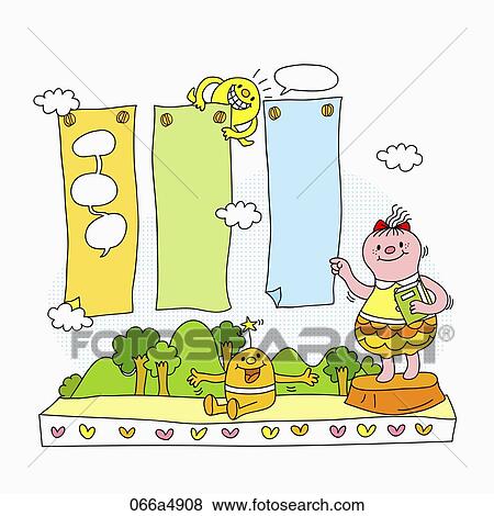 Stock Illustration - characters and speech bubbles. Fotosearch