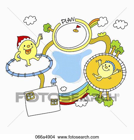 characters stretched their hands up View Large Illustration Stock Illustration - characters stretched their hands up. Fotosearch