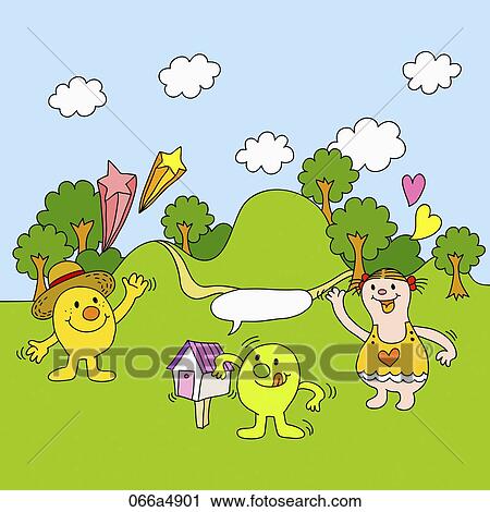 characters waving hands View Large Illustration Clip Art - characters waving hands. Fotosearch