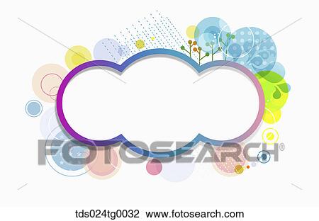 cloud shaped backdrop View Large Illustration Drawing - cloud shaped backdrop. Fotosearch