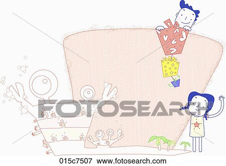 couple in togetherness have enjoyed their summer vacation View Large Illustration Stock Illustration - couple in togetherness have enjoyed their summer vacation. Fotosearch