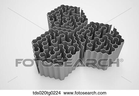 Stock Illustration - cross section of maze in hornet's nest shaped. Fotosearch