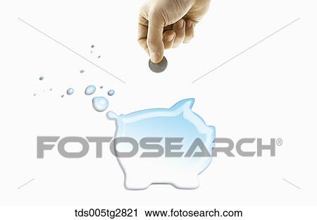 finger put coin into piggy bank View Large Illustration Clip Art - finger put coin into piggy bank. Fotosearch
