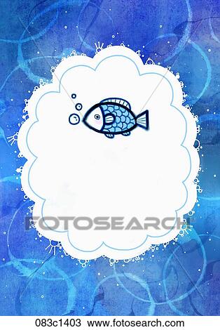 Drawing - fish in the sea. Fotosearch