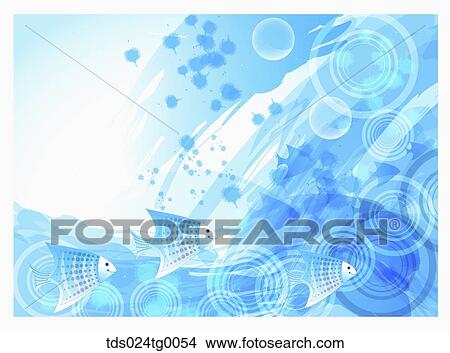 fish swimming backdrop View Large Illustration Stock Illustration - fish swimming backdrop. Fotosearch