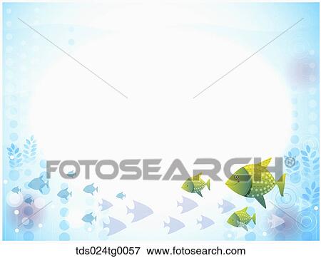 fish swimming backdrop View Large Illustration Stock Illustration - fish swimming backdrop. Fotosearch
