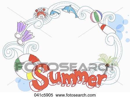 Stock Illustration - frames for summer vacation. Fotosearch