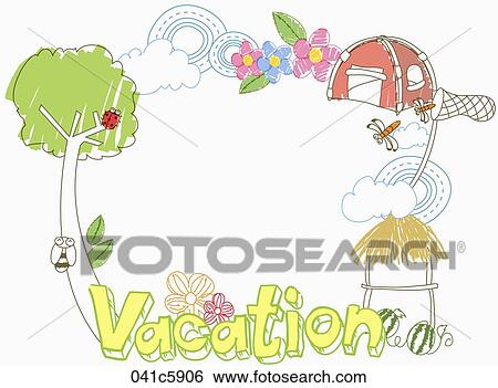 Stock Illustration - frames for summer vacation. Fotosearch