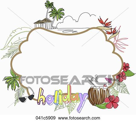 Stock Illustration - frames for summer vacation. Fotosearch