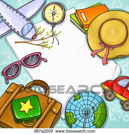 goods for journey View Large Illustration Drawing - goods for journey. Fotosearch