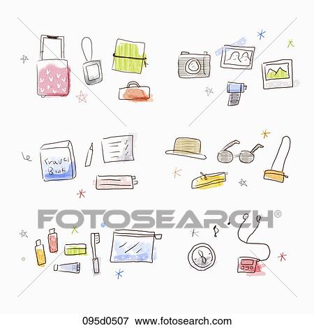 goods for travels View Large Illustration Stock Illustration - goods for travels. Fotosearch