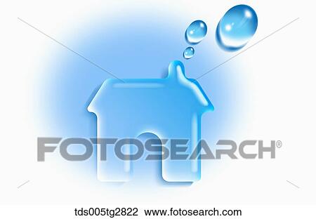 house made by water View Large Illustration Drawing - house made by water. Fotosearch