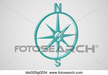 Stock Illustration - icon of compass. Fotosearch