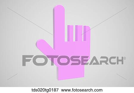 icon of finger point at somewhere View Large Illustration Stock Illustration - icon of finger point at somewhere. Fotosearch