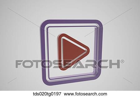 Stock Illustration - icon of play. Fotosearch