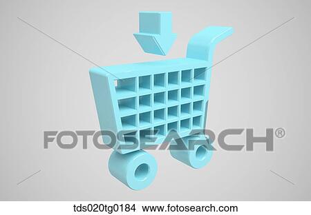 icon of shopping cart View Large Illustration Stock Illustration - icon of shopping cart. Fotosearch