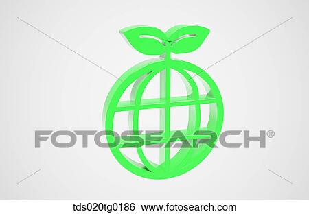 Stock Illustration - icon of sprouts on earth. Fotosearch