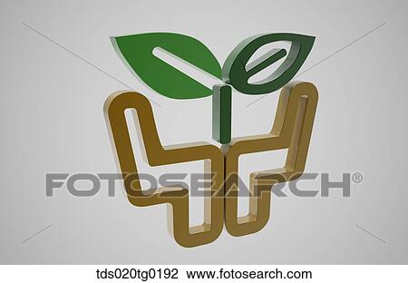 icon of sprouts on hands View Large Illustration Drawing - icon of sprouts on hands. Fotosearch