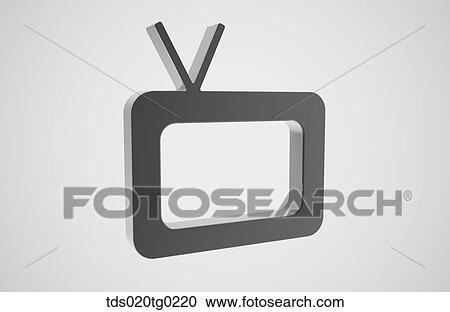 icon of television View Large Illustration Clipart - icon of television. Fotosearch