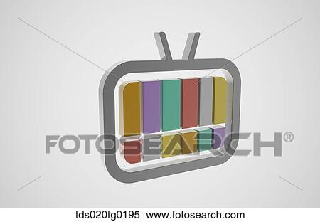icon of television View Large Illustration Stock Illustration - icon of television. Fotosearch