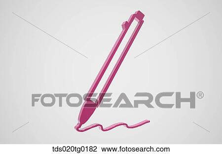 icon of writing with ball point pen View Large Illustration Drawing - icon of writing with ball point pen. Fotosearch