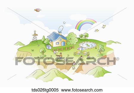 Stock Illustration - illustrated urban lifestyle. Fotosearch