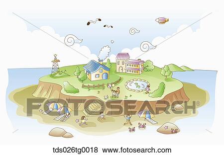 Stock Illustration - illustrated urban lifestyle. Fotosearch