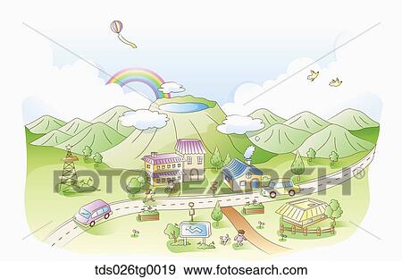 Stock Illustration - illustrated urban lifestyle. Fotosearch