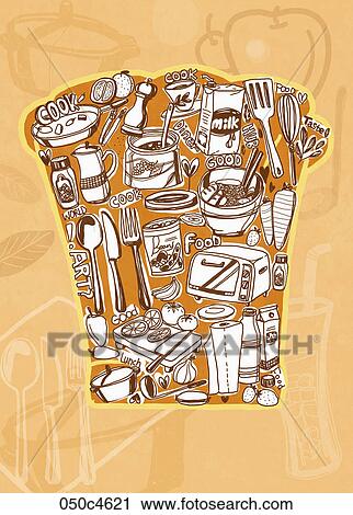 illustration of chef's cap View Large Illustration Clip Art - illustration of chef's cap. Fotosearch