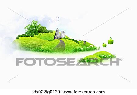 illustration of green earth View Large Illustration Clipart - illustration of green earth. Fotosearch
