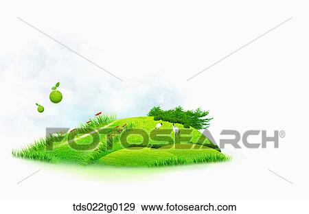 illustration of green earth View Large Illustration Stock Illustration - illustration of green earth. Fotosearch