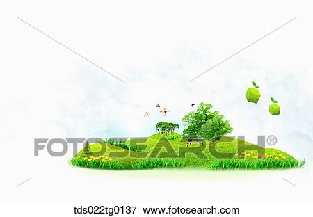 Stock Illustration - illustration of green earth. Fotosearch