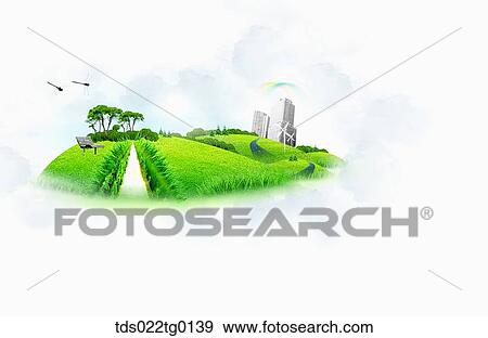 Stock Illustration - illustration of green earth. Fotosearch