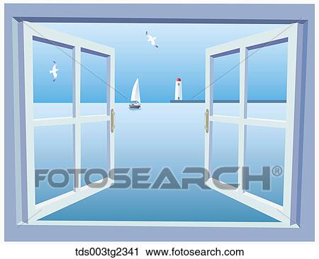Clip Art - illustration of summer beach. Fotosearch