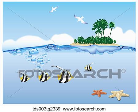 Stock Illustration - illustration of summer beach. Fotosearch