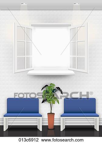 Drawing - inside of the room. Fotosearch