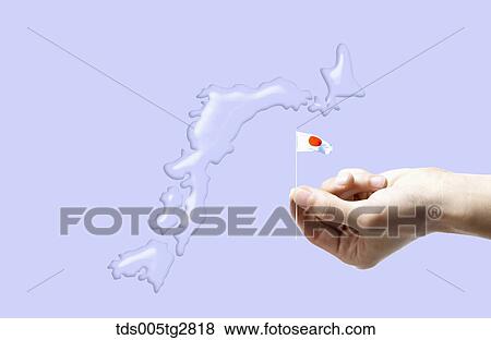 Stock Illustration - japanese flag and japan . Fotosearch