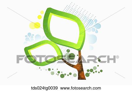 leaf and tree shaped backdrop View Large Illustration Stock Illustration - leaf and tree shaped backdrop. Fotosearch