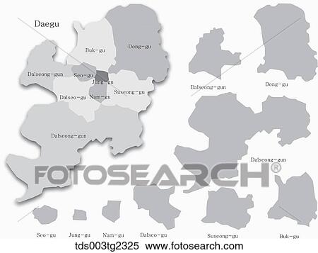 maps of Daegu View Large Illustration Stock Illustration - maps of Daegu. Fotosearch