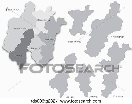 maps of Daejeon View Large Illustration Stock Illustration - maps of Daejeon. Fotosearch