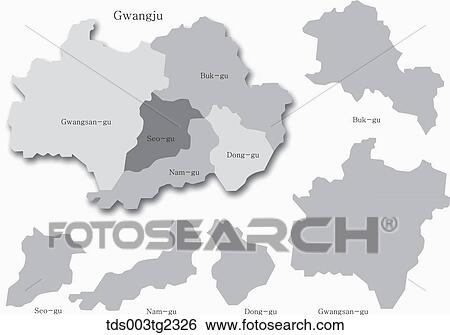 maps of Gwangju View Large Illustration Stock Illustration - maps of Gwangju. Fotosearch