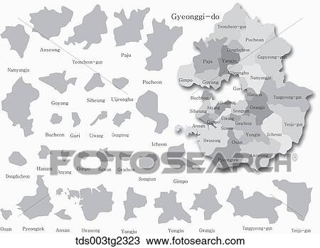 maps of gyeonggido View Large Illustration Drawing - maps of gyeonggido. Fotosearch