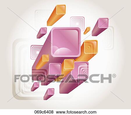 patterned three dimensions cubes View Large Illustration Stock Illustration - patterned three dimensions cubes. Fotosearch