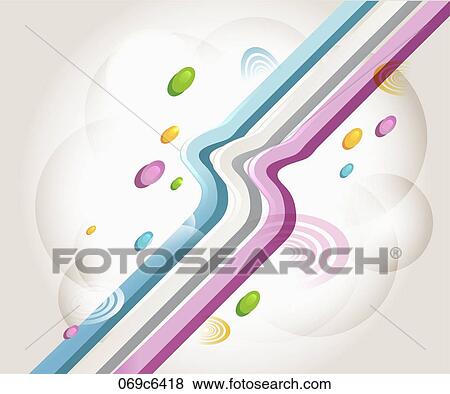 Stock Illustration - patterned three dimensions curved lines. Fotosearch