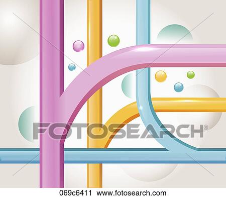 patterned three dimensions lines View Large Illustration Clip Art - patterned three dimensions lines. Fotosearch