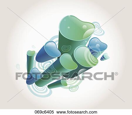 Stock Illustration - patterned three dimensions pillar. Fotosearch